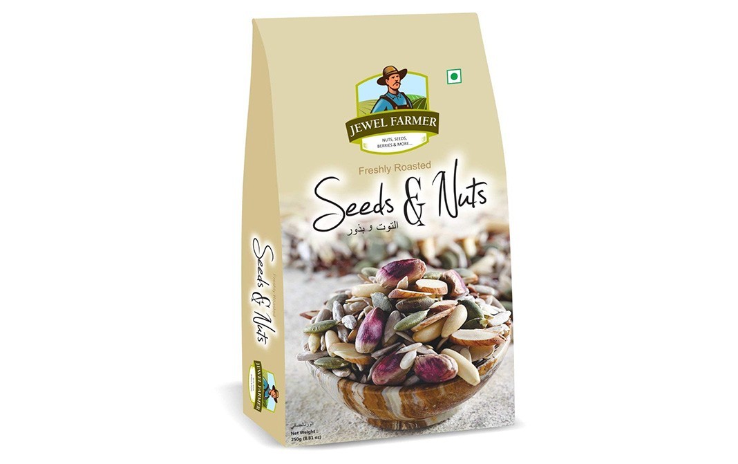 Jewel Farmer Freshly Roasted Seeds & Nuts   Box  250 grams